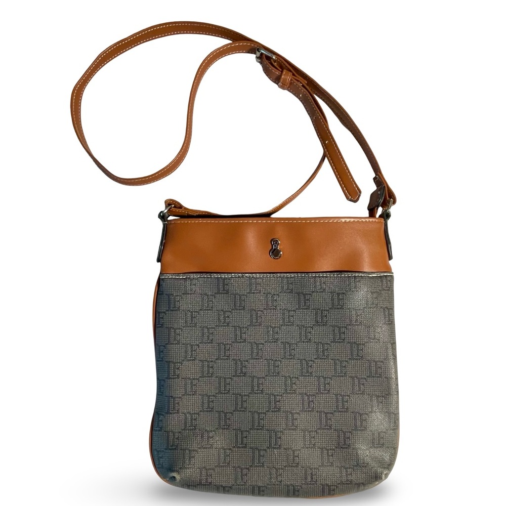 London Fog Zip Close Logo Adjustable Crossbody Bag